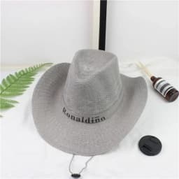 Summer Jazz Hat UV Protection Sun Hat Wide Brim Breathable Straw Cap Travel Outdoor Western Cowboy Hat Men Women Beach Cap