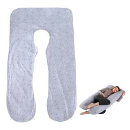 Cotton Pregnant Maternity U-type Body Pillow Case 140/150CM with Removable Washable Cover Sleeping Support for Leg Pillow Cover