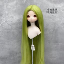 1/6 1/4 1/3 Doll's Wig for 30/45/60cm Bjd Doll High Temperature Silk Diy Girl Toys Dress Up Play House Doll Accessories, No Doll