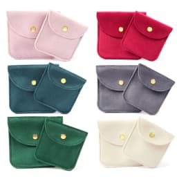 Snap Button Jewellery Pouch Fillet Velvet Bag Envelope Jewelry Bag Necklace Bracelet Storage Bag Gift Bags