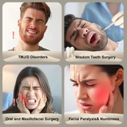 Electric Heating Pad with 3 Heat and Time Settings for Face Jaw Chin Wisdom Face Heating Wrap for TMJ Jaw Relief