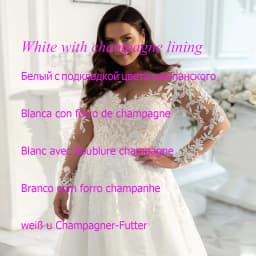 Lace Wedding Dresses Plus Size Customized Elegant Big Women's Long Sleeves Scoop A Line Tulle Bridal Gowns Vestido De Noiva