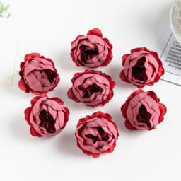 10PCS Artificial Flowers Rose Wedding Wreath Valentine‘s Decora Home Room Scrapbooking Fake Silk Peony Head Diy Gifts Candy Box