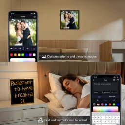 RGB LED Pixel Matrix Bluetooth Smart Display 64x64 Digital Lamp Panel DIY Art Display Gaming Anime Room Decor Frame APP Control