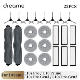 For Dreame L10s Pro Gen 3 / L10s Pro Gen 2 / L10s Pro / L10 Prime Robot Vacuum Spare Parts Main Side Brushes Mop Cloths Filters