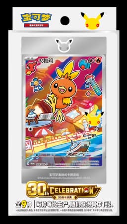 Original Pokemon 30th Anniversary Vol.1 Celebration First Partner Special Shiny Pokemon PTCG Simplified Chinese Pokemon Cards
