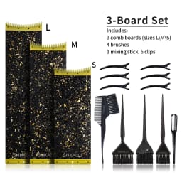 SHKALLI Carbon Fiber Highlighting Board with Comb Teeth Hair Dyeing Board Styling Accessory for Hairdressers Coloring Tool