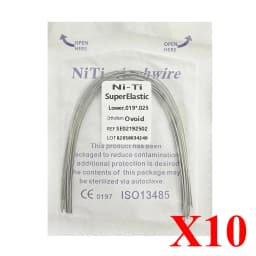 10pack AG Dental Arch Wires Orthodontic Super Elastic NITI Round Rectangle Archwire Lower/Upper 012/014/016/018/020/16x16/16x22
