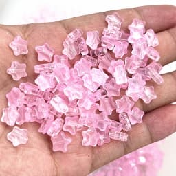 New 30pcs 8mm Five-pointed Star Matte Glass Beads Loose Spacer Beads for Jewelry Making DIY Handmade Bracelets Earrings