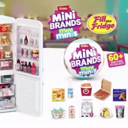Zuru Mini Fridge Stuffing Toy Tide Play Blind Box Stuffing Fridge Ball, Blind Box Random Mini Model Toy Child Ideal Gift