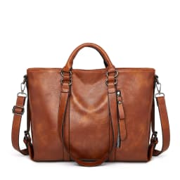 Large Women's Tote Bag, Artificial Leather Long Shoulder Strap Handbag, Single Shoulder Bag A4 Business Office Tote Bag
