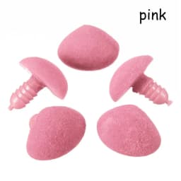 10pcs/bag 12*14mm Hot Craft DIY Tool Safety Plastic Triangle Nose Velvet Bear Buttons Dolls Accessories