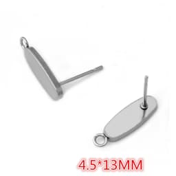 20pcs 316L Stainless Steel Geometric Earring Stud Earring Posts Connector Fashion Styles DIY Jewelry Making Findings Accessories