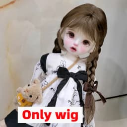 30cm Doll Wig Bangs Ponytail Curly Soft Mohair Wig Suitable for1/6BJD Doll Wig Toy Accessories 6-7 Inches Hair