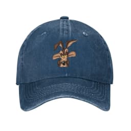 Unisex Wile E. Coyote Hats Classic Distressed Washed Cartoon Baseball Cap Adjustable