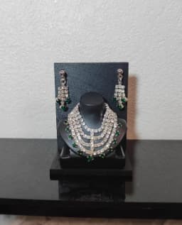 Need 15days process time New Handmade Toy necklace Earrings Crystal diamond accessories for your 1/6 scale BB FR dolls BBMOD32