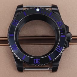 PVD Black NH35 40mm Men's Watch Case Sapphire For SUB Seiko NH35 NH36 NH38 NH34 Miyota 8215 ETA 2824 Movement Yacht-Master 20ATM