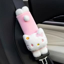 Sanrio New Hello Kitty Car Cushion, Shoulder Protection, Seat Belt Buckle filling, Plush Toy doll, cartoon Anime, Fun doll