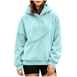 Unisex Fall And Winter Casual Fleece Solid Color Pet Pocket Hooded Sweatshirt Funny Pullover Women Sweatshirt