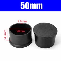 Round Black PVC Soft Rubber Pipe Sleeve Tube Cap Table Chair Foot Pad Protective Cover 6 8 10 12 14 16 19 20 22 25-120mm