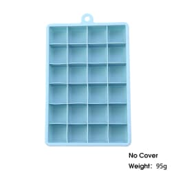 With Lid / No Lid 24-Hole Silicone Ice Tray Square Box Auxiliary Food Puree Cheese Jelly Mold Bar Kitchen Tool Cocktail Cube