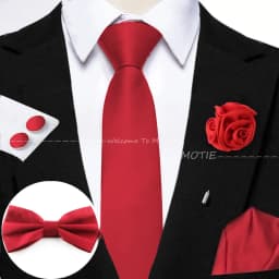Hot Sale Burgundy Pink Necktie Set Include Polyester Bowtie Cufflink Floral Brooch For Groom Suit Wedding Cravat Shirt Accessory