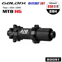 GOLDIX M370 Bicycle Hub 6-Bolt Disc Brake 28Hole Straight Pull Spoke Sealed Bearing 36T Ratchet HG/XD/MS Hub Type Standard/BOOST