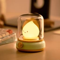 Candle Night Light Cute Flame Lamp Desktop LED Decorative Light USB Rechargeable Night Light Bedroom Creative Children's Gift