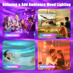 LED Starry Sky Aurora Projector Light 16 Colors Night Light with Remote USB Powered Auto Rotate RGB Ambient Light Birthday Gift