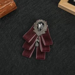 Handmade Bow Tie Men's Luxury Solid Korean Ribbon Diamond Velvet Groom Wedding Elegant Trendy Ribbon Party Retro Blue Bowtie