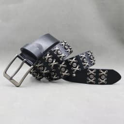 Designer Brand Belt Men Rivet Real Leather Pin Belt Male Black Rock Genuine Leather Cowhide Luxury Punk Belt Jeans