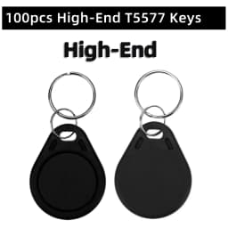 100pcs T5577 EM4305 RFID 125khz Key Keyfobs Copy Rewritable Writable Rewrite Duplicate Proximity ID Token Ring Blank Access