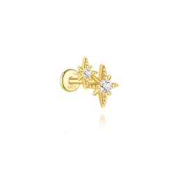 Aide 925 Sterling Silver 1pc Geometry Multi Piercing Stud Earrings For Women K Gold Simple Elegant Tassel Jewelry Gift Pendiente