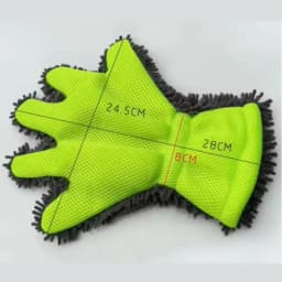 5-Finger Chenille Car Wash Mitt Super Absorbent Scratch-Free Sandwich Weave Glove for Auto Detailing And Household Cleaning