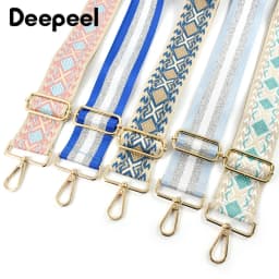 1P Deepeel 5cm Wide Handbag Straps Embroidered Bag Strap Shoulder Band Crossbody Webbing Adjustable DIY Sewing Accessories