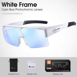 WEST BIKING Large Frame Cycling Polarized Glasses Bike Photochromic Outdoor Sunglasses Fit Over Myopic Goggles Bicycle Accessory
