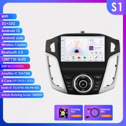 Hizpo 2 Din Android 13 Car Radios for Ford Focus 3 2011 - 2017 MK3 4G Wifi DSP Stereo Carplay Auto GPS Autoradio Nnavigatore
