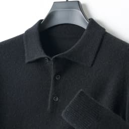 LHZSYY 100%Merino Wool Hot Cardigans Men Lapel Pullover Long Sleeve POLO Neck Sweaters Loose Tops Knit Clothing Large Size Shirt