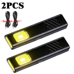 LED COB Flashlight Type C Rechargeable 600LM Portable Mini Torch Pocket Lantern Flood Work Light With Magnet For Emergency