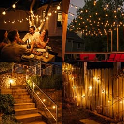 G40 String Lights Outdoor LED Festoon Fairy Patio Rope Garland Lamp Wedding Street Camping Garden Party Decoration Lights