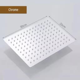 8" 10" 12" Black Silver Golden Stainless Steel High Pressure Waterfall Shower Head Large Flow Pressure Boosting Bathroom Shower