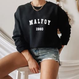2025 Draco Malfoy Sweatshirt Magic Movie HP Wizard World Pullover Vintage Wizard School Retro Malfoy 1980 Crewneck Sweatshirts