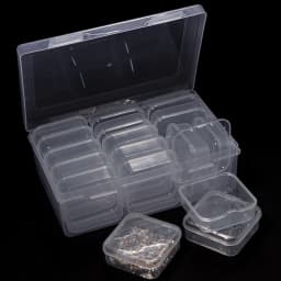 1PC Transparent Plastic Dust-proof Storage Box Multifunctional Storage Box For Small Jewelry Nail Art Perler Beads Organization
