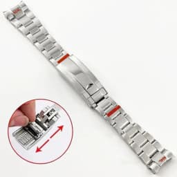 20mm Width 904L Solid Stainless Steel Watch Band Brushed Polished Oyster Bracelet Folding Buckle Glide Lock Clasp FOR RELOX SUB