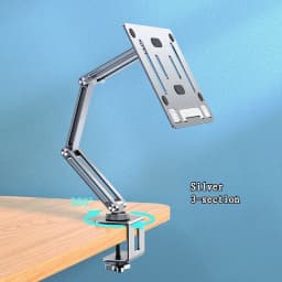 Oatsbasf Laptop Stand Clamp Tablet Hightening Support Holder Book Bracket Desktop Bed Lazy Bracket 360°Rotating Reading Stand