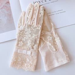 Summer New Thin Lace Sun Protection Anti-UV Gloves Elegant Jacquard Pattern Lady Riding Drive Non-Slip Breathable Mittens