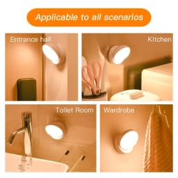 Night Lamp With Motion Sensor Light Rechargeable Wireless LED Bar Lighting 360 Rotating Magnetic For Room Bedside Table