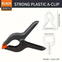 3/4/6/9 inch Wood Working Clip Plastic Clamp Nylon Spring Clamp Clips for backdrop,Wood Working, Photography,Craft, Art DIY