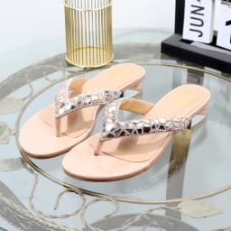 flip-flops 2025 summer wear clip toe low heel rhinestone women's slippers fashion Flat-bottomed plus size Joker women's shoes
