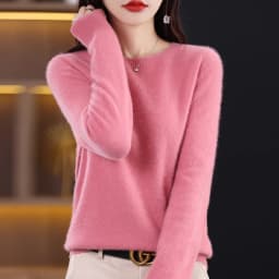 2026 New Cashmere Basic Top Long Sleeve Women O-Neck Knitted Sweater 100% Pure Merino Wool Pullover Clothing Knitwear Traf